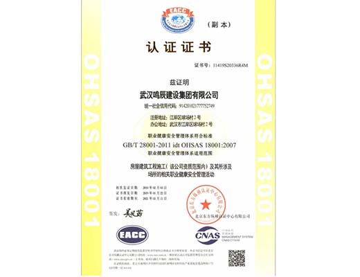  武汉iso9001认证案例
